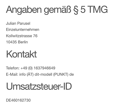 DIT Modell Imprint